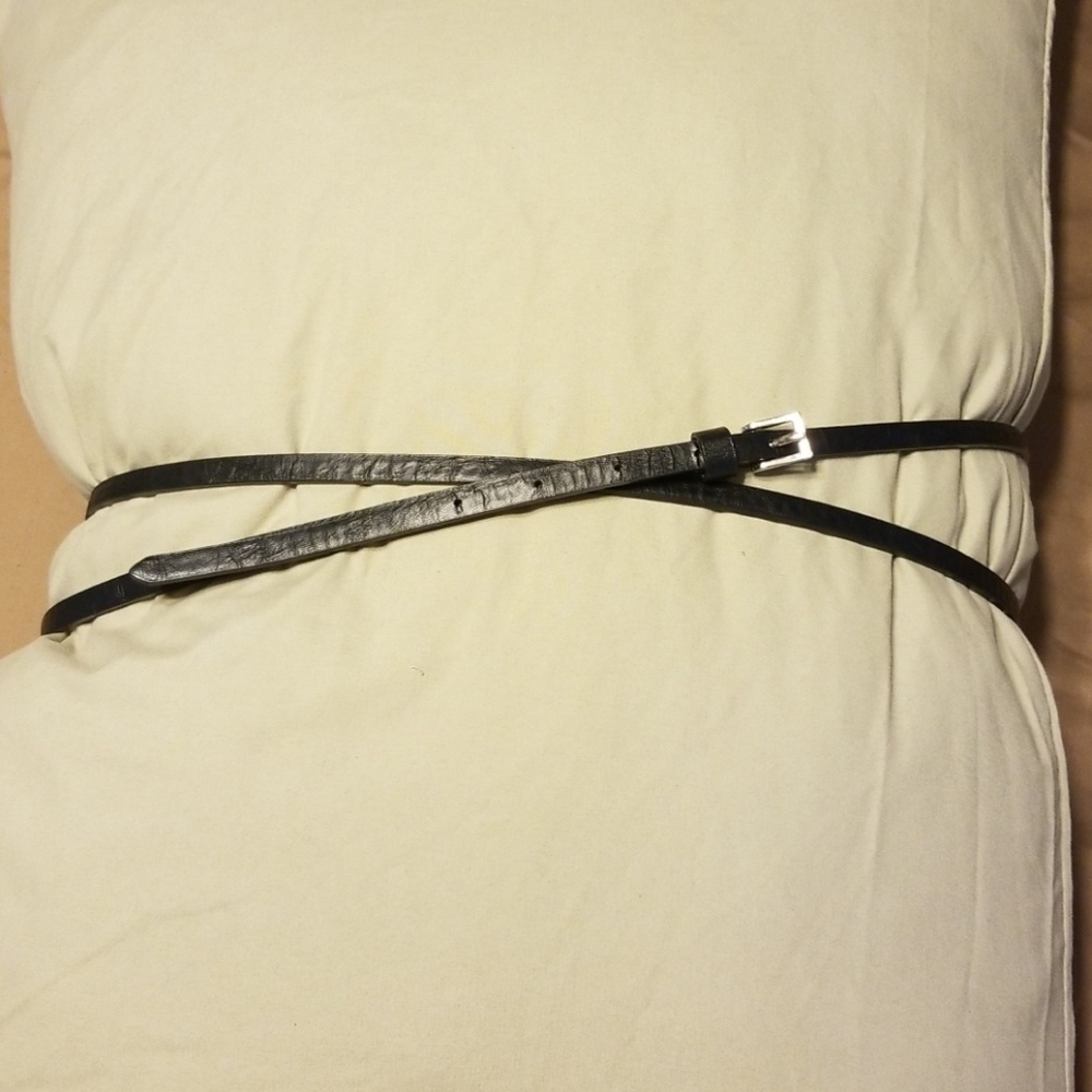 Skinny double-wrap belt